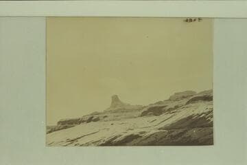 Toward the two peaks of GunSight Butte from near Padre Creek.  RB-MV Expedition