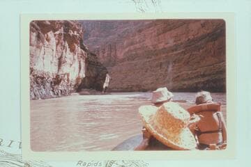 Down from Mile 186.1 below CoVe Canyon. Note the beach at left up riVer from the location of the D. Julien inscription