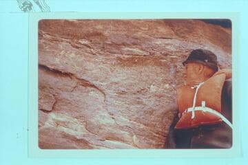 Dock Marston at 1836 D. Julien inscription. Mile 185.75 left bank