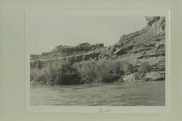 Side Canyon at Mile 22?  Boat in willows