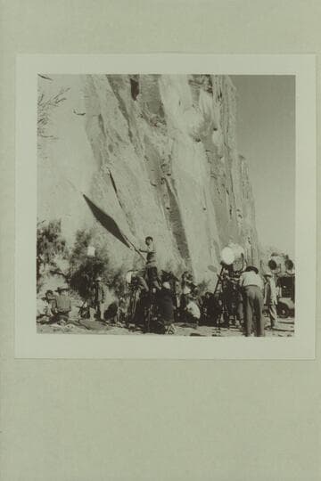 Filming of "The Colorado River Story" by a Disney crew. Camp site below Moab