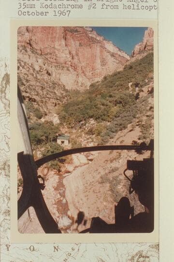 Flood scouring in Bright Angel Creek
