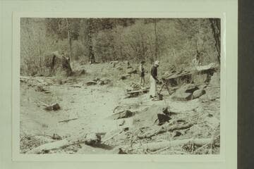 Camp on the Dolores River. Left to right: Becky Walker, Marston, Margaret Marston