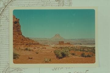 The Train and Elaterite Butte from Lizard Rock