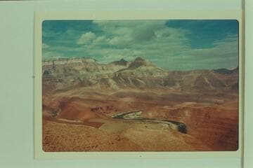 View north just before going into Escalante Canyon