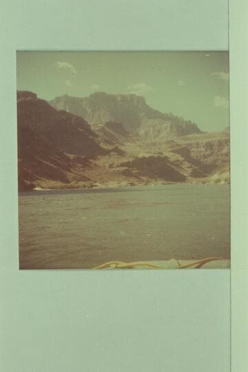 Downriver at bend above Unkar [photo reverse:  Mile 73]