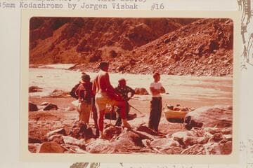 The Yak party meets a hiking party which Kent Frost had brot down Y Canyon