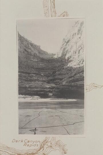 N 75 degrees W up "damsite" canyon which is the mouth of Cove Canyon.  Mile 186.2