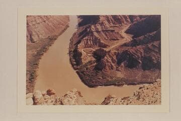 Mouth of Butler or Red Lake Canyon. Approximate gauge: 30,000 cfs? Spanish Bottom is at left margin