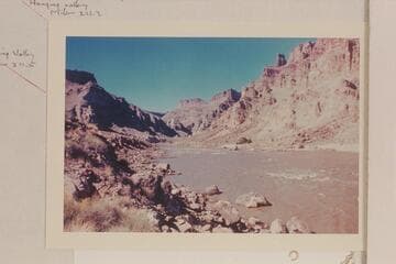 Tail of Rapid No. 1 and with Rapid No. 2 in distance. Approximate gauge 25,000 cfs