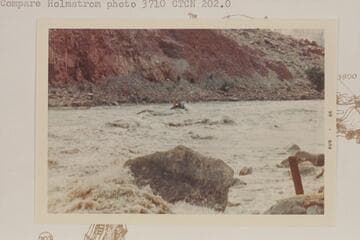 Harris-Brennan boat in lower end of Rapid 23.  Mile 202.05