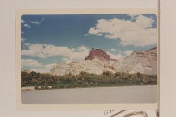 Paradox intrusion at the mouth of Red Lake Canyon from the right bank at upper end of Spanish Bottom