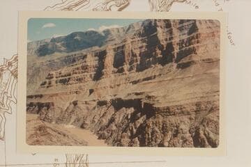 Upriver from Mile 224.8.  Side of Diamond Creek.  Wilbur photo #11 as in 04 GDCN 224-11 is at the left in this view