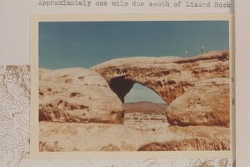 Arch in The Fins in Ernies Country.  Approximately one mile due south of Lizard Rock