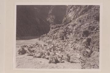 Camp of the Caltech party opposite Mineral Canyon