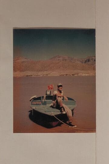Ballard Atherton on the "Cactus." Upper end of Lake Mead