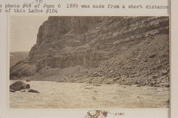 Down Cataract Canyon from Mile 204.1. Captioned "The foot of Rapid No. 18, Cataract Canyon."
