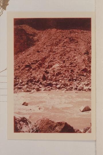 Across the head of Rapid No. 18 at the lower end of One Mile Rapid or Mile Long Rapid