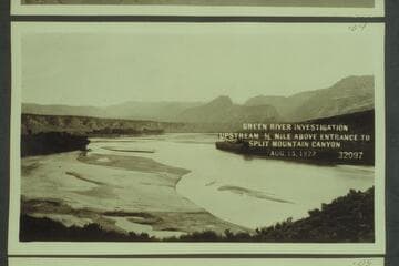 Green Mountain Investigation: Upstream 1/2 Mile above Entrance to Split Mountain Canyon