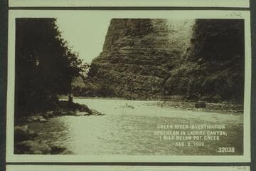 Green River Investigation: Upstream in Ladore Canyon, 1 Mile below Pot Creek