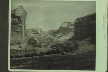 Up Green River at Pats Hole; Steamboat Rock at left. Green River area