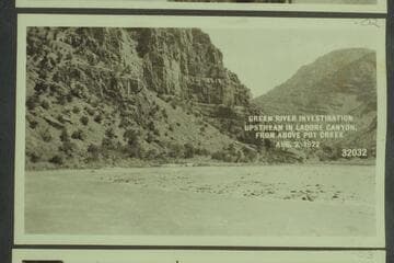 Green River Investigation: Upstream in Ladore Canyon, from above Pot Creek