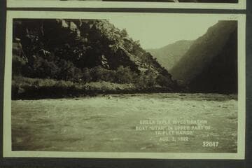 Green River Investigation: Boat "Utah" in Upper Part of Triplet Rapids