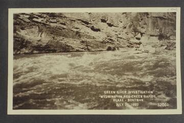 Green River Investigation: "Wyoming" in Red Creek Rapids. Blake--Boatman