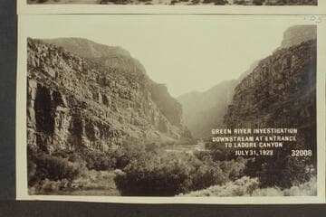 Green River Investigation:  Downstream at Entrance to Ladore Canyon