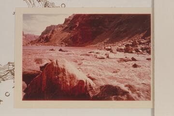 Up Rapid No. 23. The Sliced Boulder at upper left