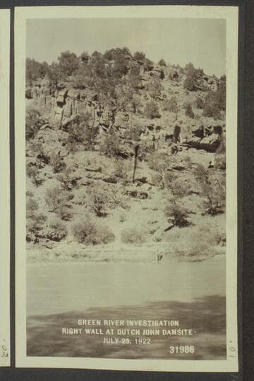Green River Investigation:  Right Wall at Dutch John Damsite