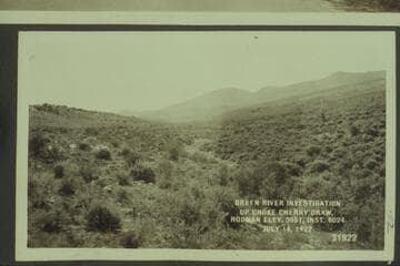 Green River Investigation: Up Choke Cherry Draw, Rodman Elev. 5991, Inst. 6024