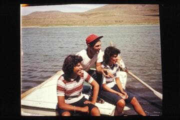 Loel Marston, Norm Nevills, Maradel Marston. Snake River