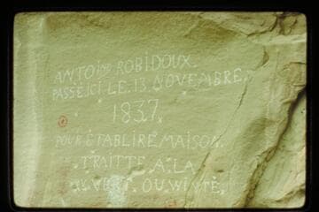 Robidoux inscription