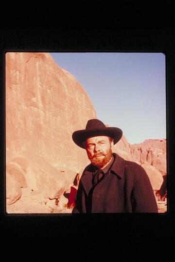 "Ten Who Dared" filming, John Beal as Major Powell, near Moab