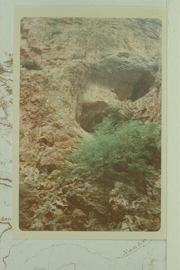 Cave in east wall of access ravine.  Kibbey Butte