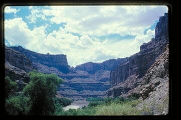 Up into Green River from bench above mouth