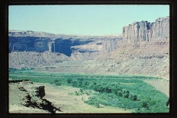 Across Green River; mouth of Horsethief Canyon