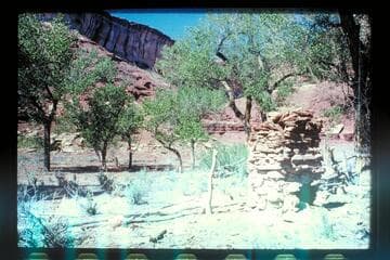 Chimney and fireplace; Stillwater Canyon