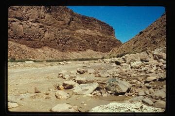 Up Badger along left bank, prel. gauge 7280 cfs