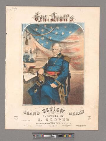 General Scott's grand review march. / composed by S. Glover