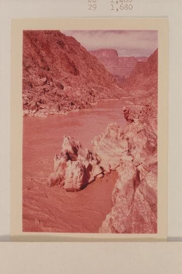 Alcove at right bank near foot of 232 Mile Rapid