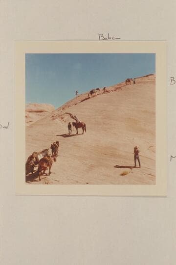 Stock up trail north of side canyon at Mile 71.5