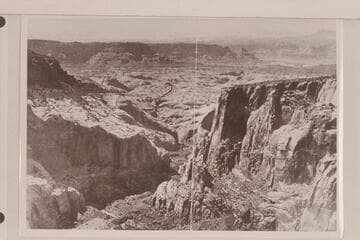 Cliff Canyon. The location of Redbud Pass is marked by an arrow
