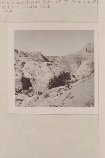Across and down the southwest fork of 73 from saddle between it and the middle fork