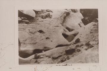 Down to the water pockets above the fall in Bowns Canyon