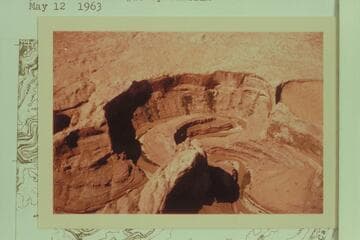 Canyon of the Escalante River from Mile 23.8 to Mile 25.2 about one mile below Coyote Creek