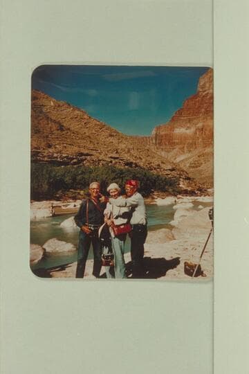 Herm Ressenger at right. Gussie and Herb Schlosser. Mouth of the Little Colorado River
