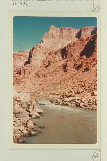Upriver from opposite and above mouth of 22 Mile Wash. Butchart places the mile point at 23