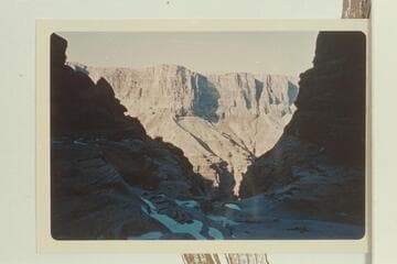 West across Marble Canyon at Mile 21.7. Route is to left at this level